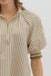 Olive Striped Top