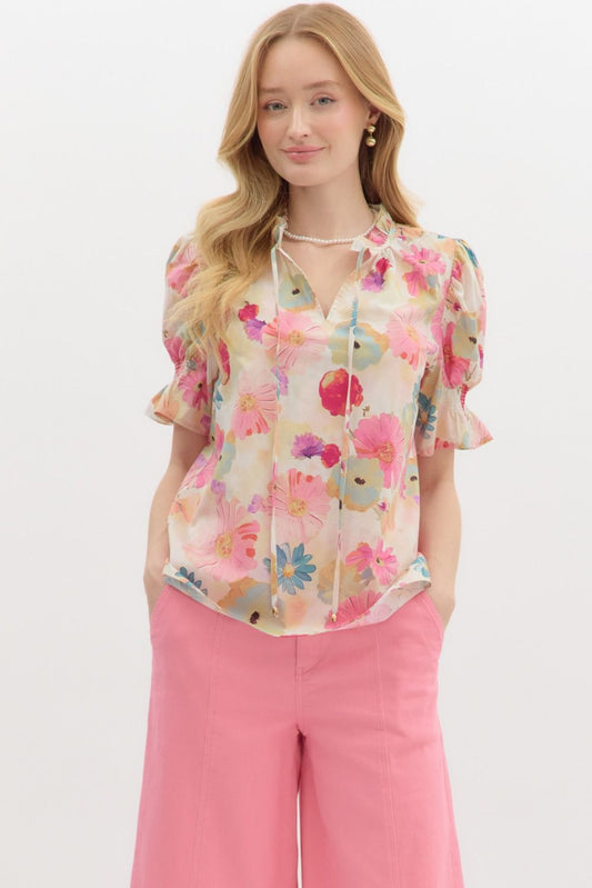 Berry Floral Top