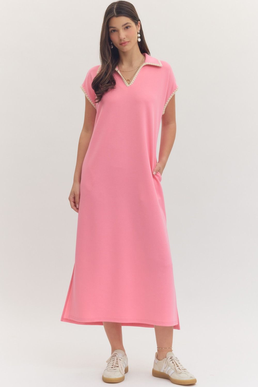Pink Stitch Midi