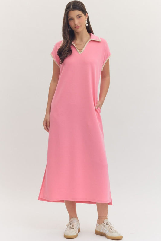 Pink Stitch Midi
