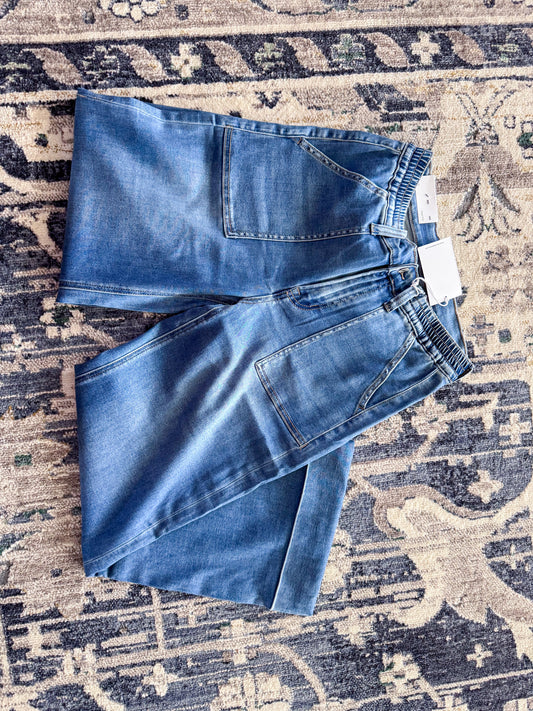 High Rise Double Cuffed Jeans