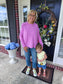 Mauve Corded Long Sleeve Top