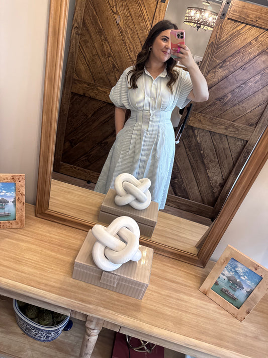 Light Blue Stripe Midi