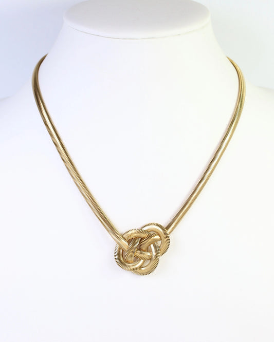 Bataria Knotted Snake Chain Necklace Gold