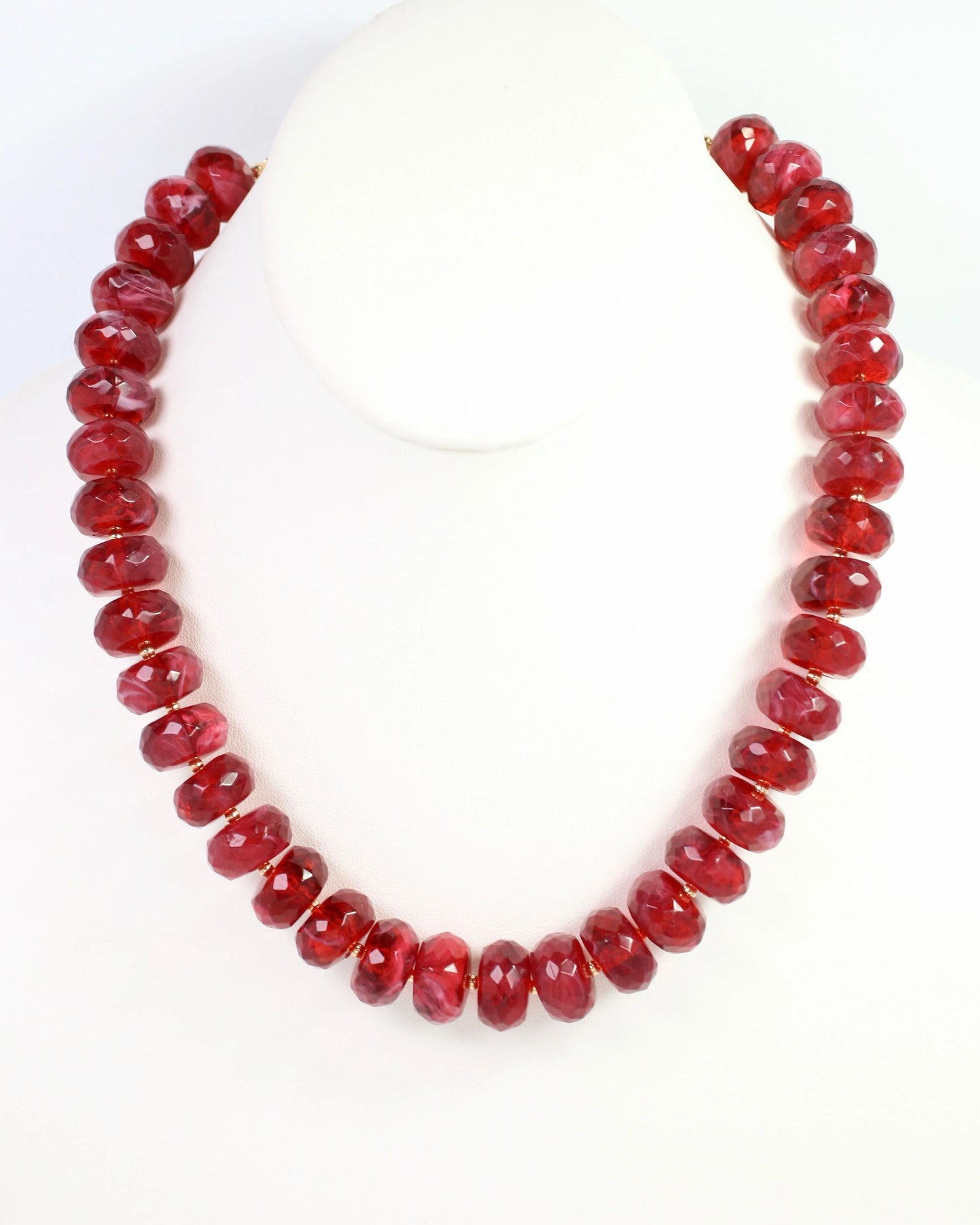 Beaded Necklace Garnet