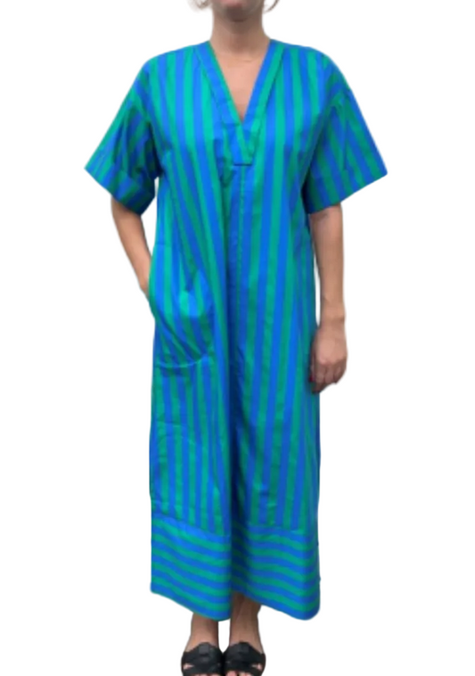 Blue and Green Stripe Midi