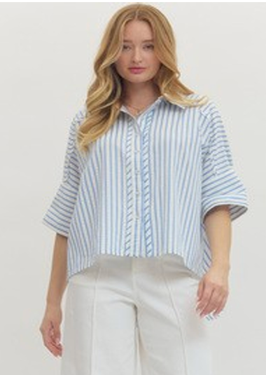 Blue Stripes Top