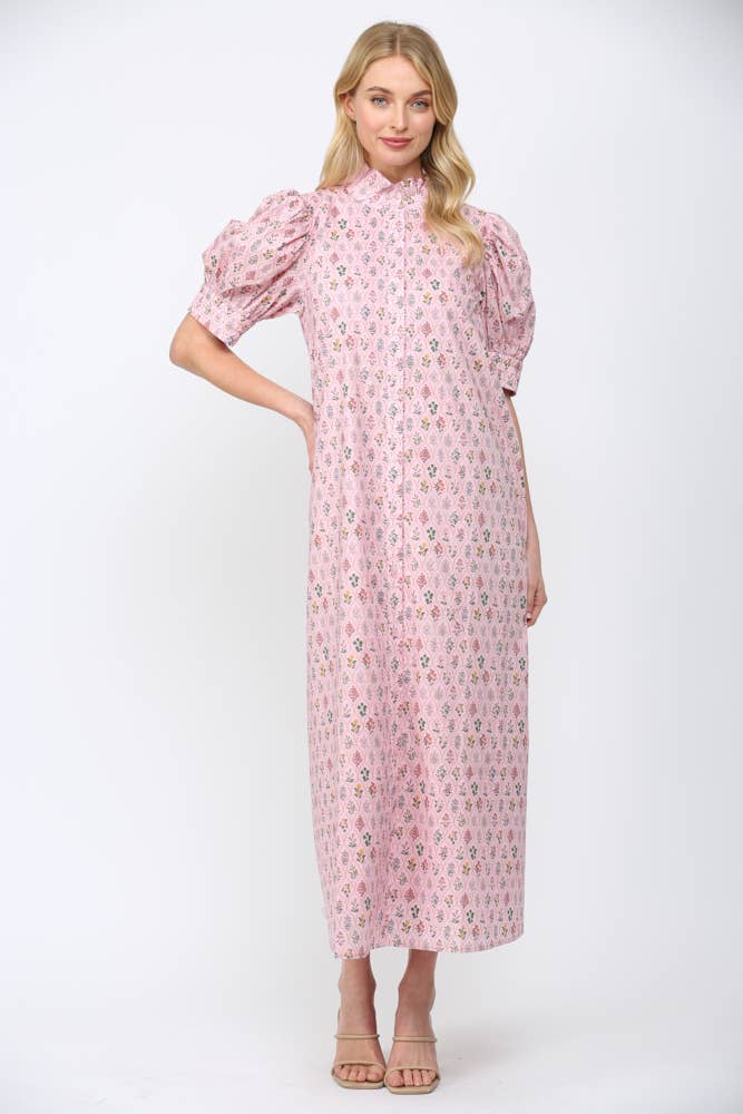 Floral Mock Neck Dress