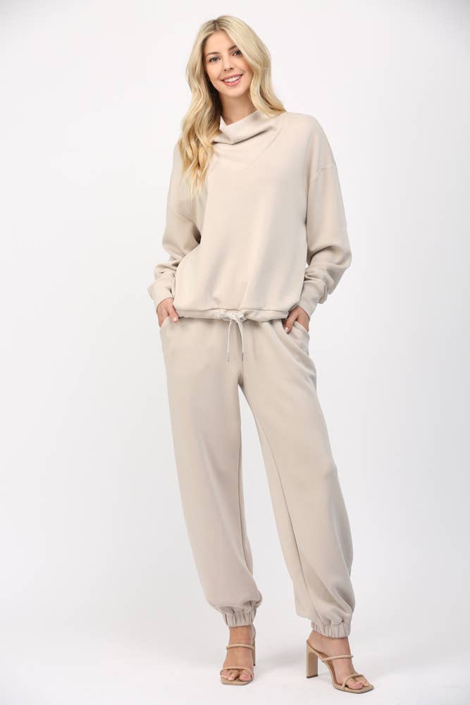 Modal Cowl Neck Sweatshirt
