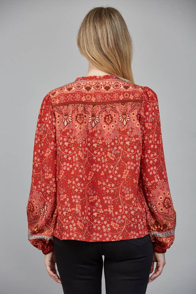 Brick Floral Top