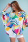 Bright Abstract Button Down Blouse
