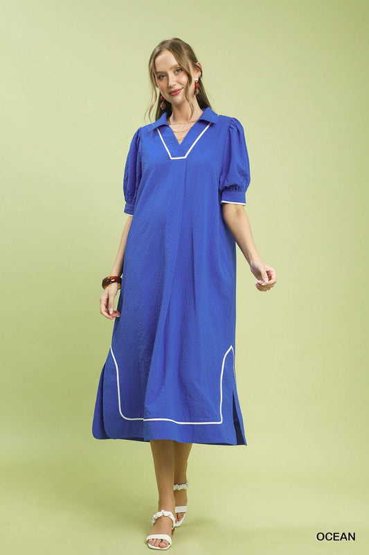 Ocean Blues Midi Dress