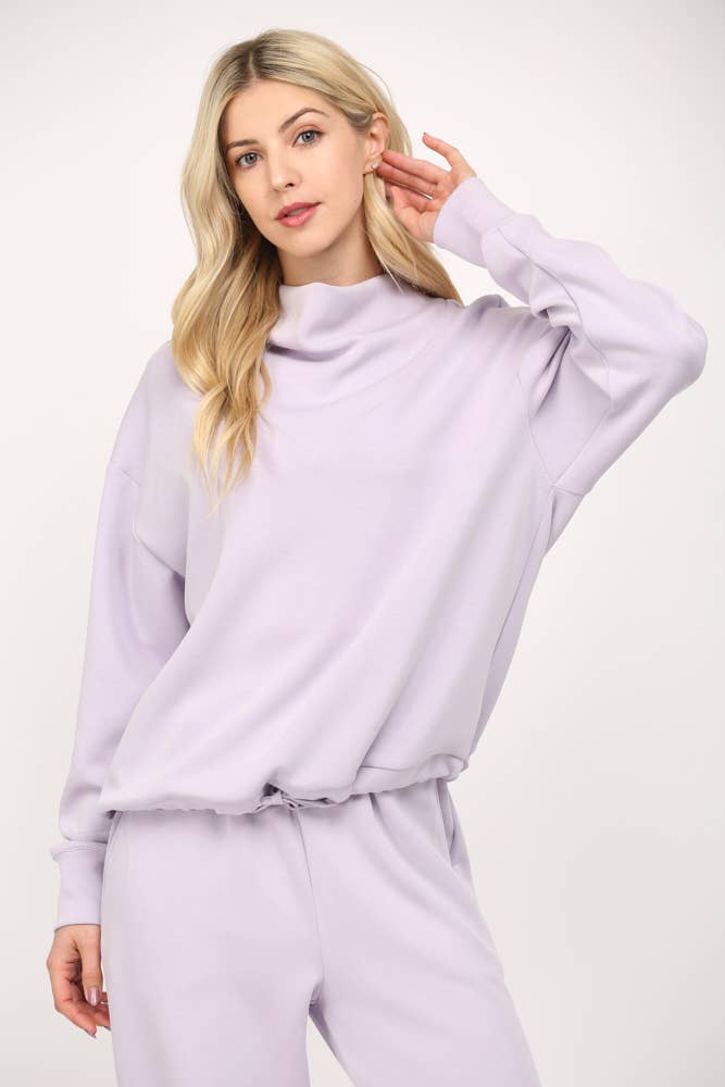 Modal Cowl Neck Sweatshirt