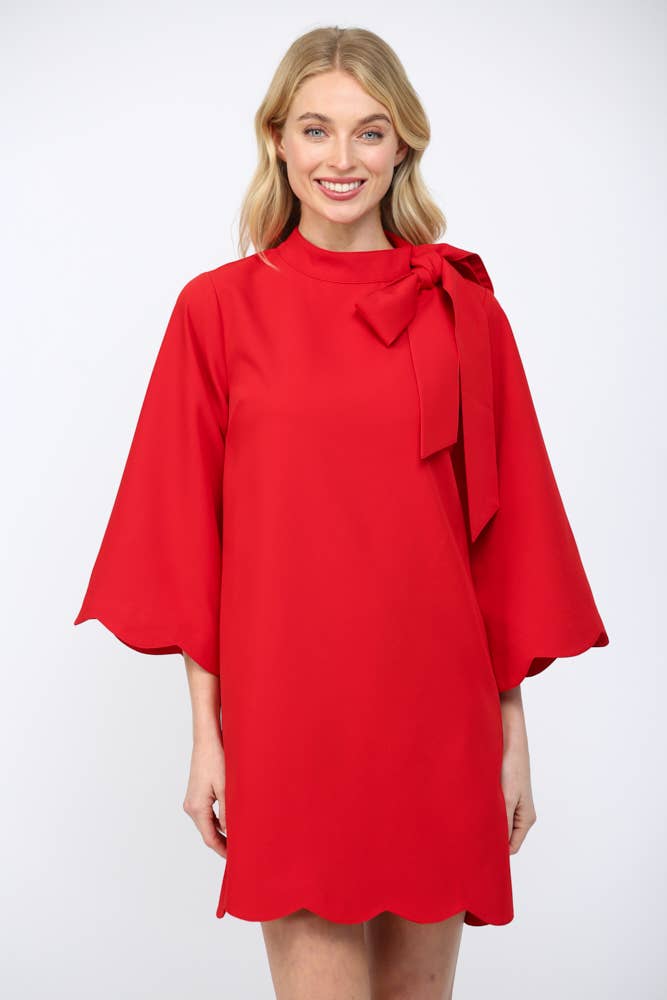 High Neck Tie Dress