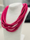 Slub 8-Strand Necklace (dusty pink)