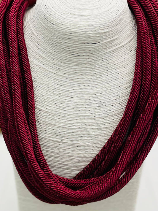 Garnet Corded Necklace