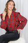 Holiday Feels Plaid Blouse