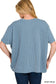 Corded Short Sleeve Front Pocket Top