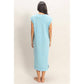Blue Mineral Wash Midi Dress