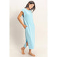 Blue Mineral Wash Midi Dress