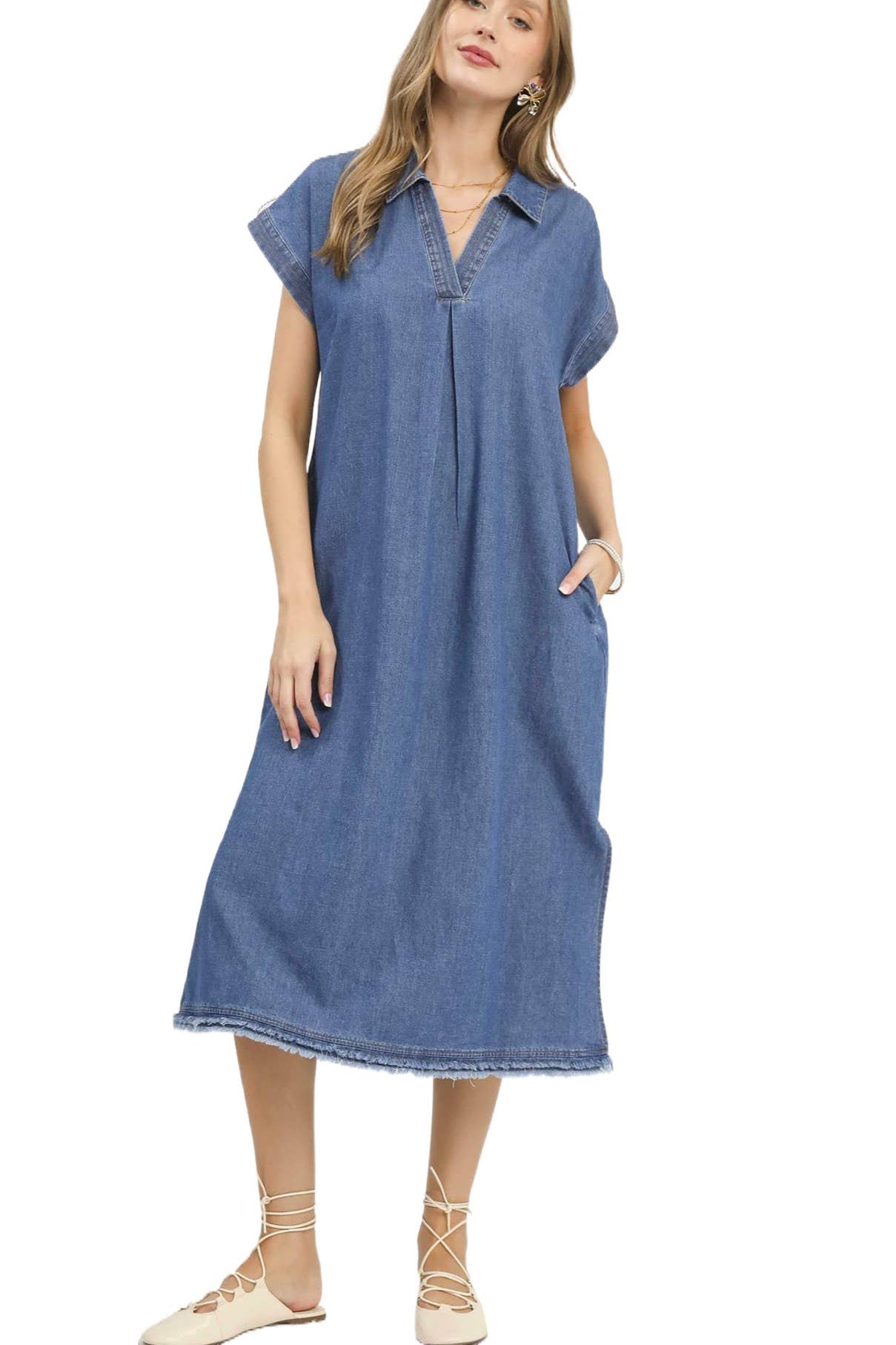 Denim Midi Dress
