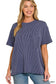 Corded Short Sleeve Front Pocket Top