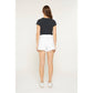 White High Rise Shorts