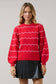 Maeverly Wavy Stripe Balloon Sleeve Sweater