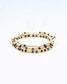 Lottie Beaded Bracelet Set Black Gold