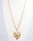 Raina Long Pendant Necklace Worn Gold