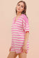 Pink Stripe Knit Romper
