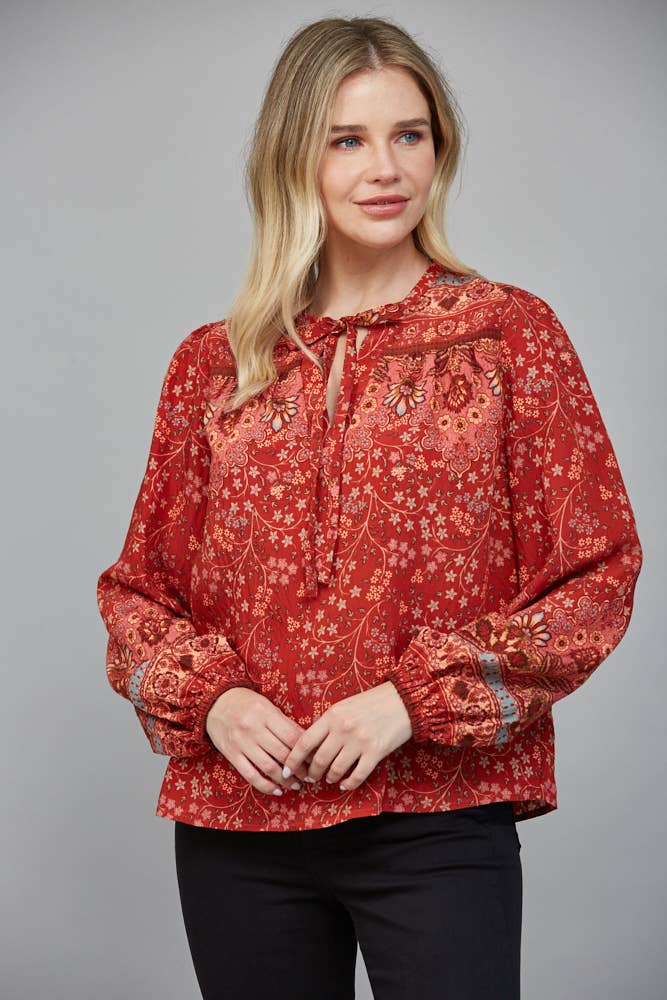 Brick Floral Top